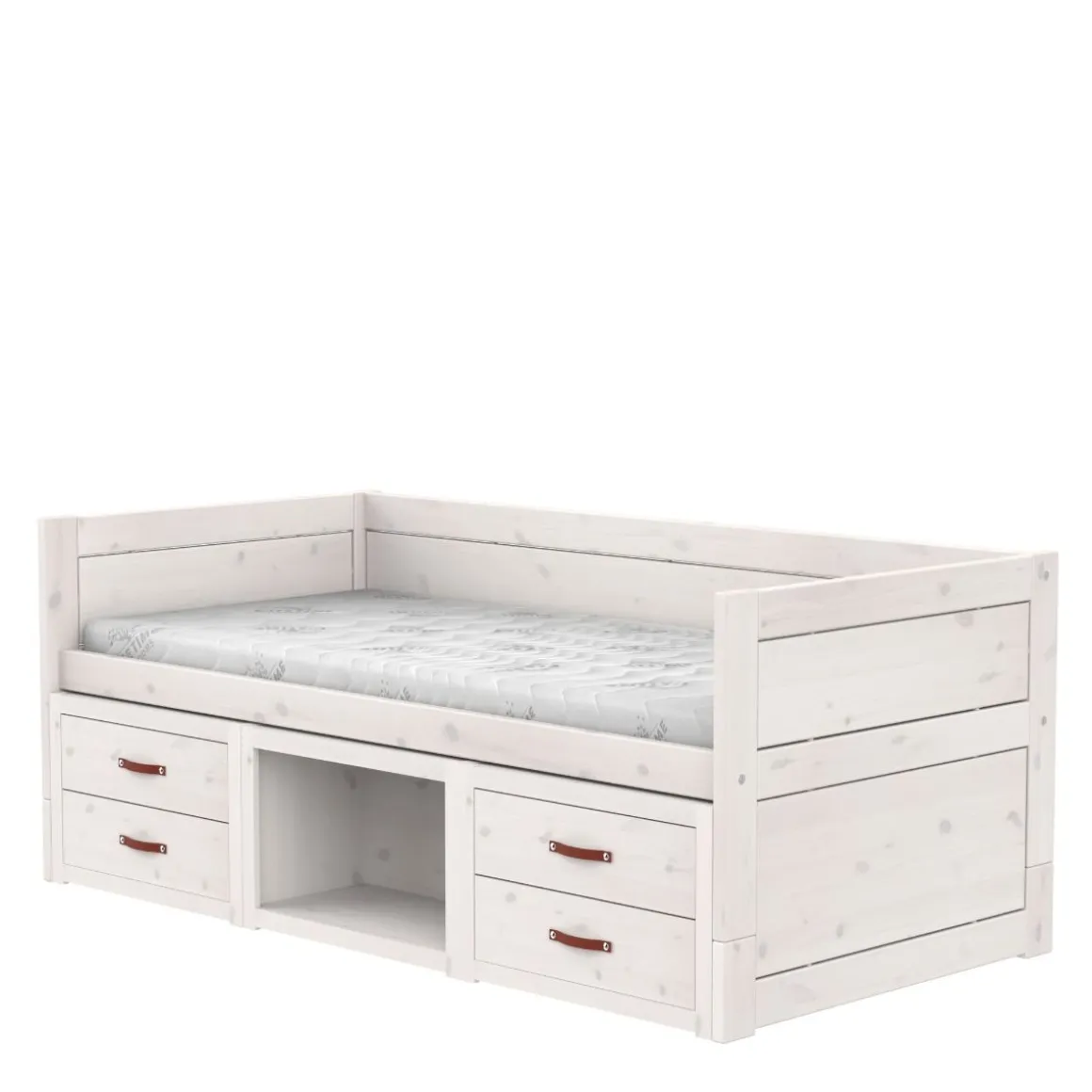 Lifetime Original Kajuitbed met Opberging met Deluxe Lattenbodem Whitewash