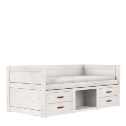 Lifetime Original Kajuitbed met Opberging met Deluxe Lattenbodem Whitewash