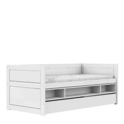 Lifetime Original Kajuitbed met Bedlade en Opbergbox met Deluxe Lattenbodem Wit