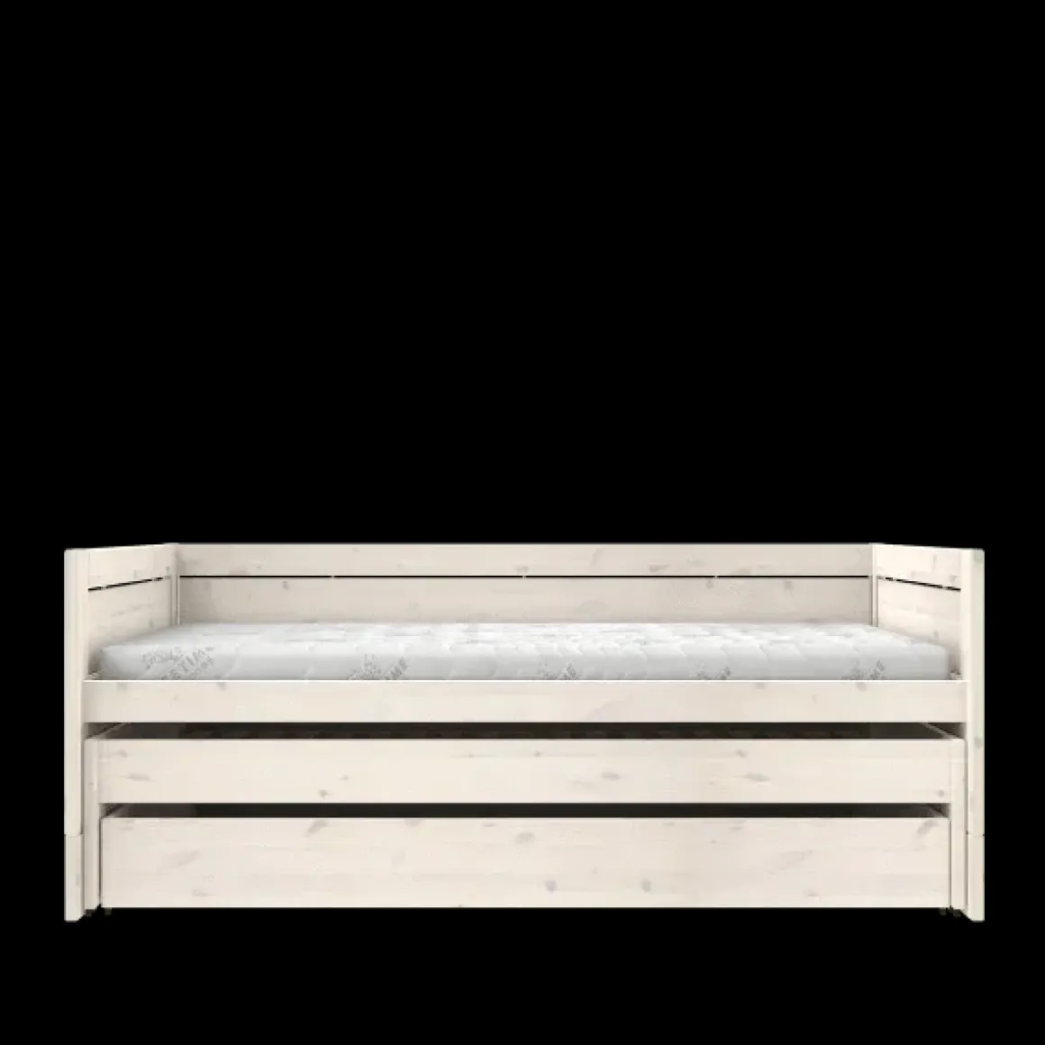 Lifetime Original Kajuitbed met Logeerbed en Bedlade met Standaard Lattenbodem Whitewash