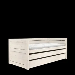 Lifetime Original Kajuitbed met Logeerbed en Bedlade met Standaard Lattenbodem Whitewash