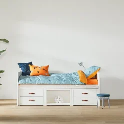 Lifetime Original Kajuitbed met Opberging met Standaard Lattenbodem Wit