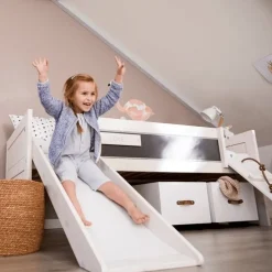 Lifetime Original Kajuitbed Climb & Slide met Standaard Lattenbodem Wit