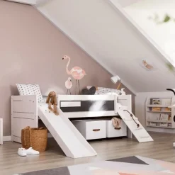 Lifetime Original Kajuitbed Climb & Slide met Standaard Lattenbodem Wit