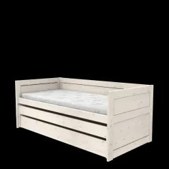 Lifetime Original Kajuitbed met Logeerbed en Bedlade met Deluxe Lattenbodem Whitewash