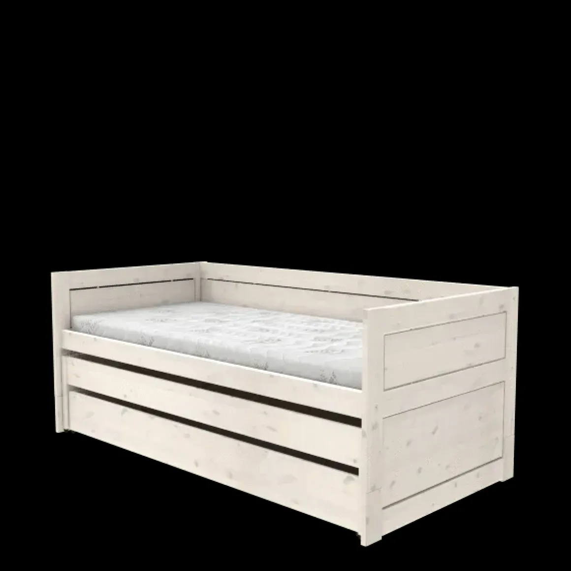 Lifetime Original Kajuitbed met Logeerbed en Bedlade met Deluxe Lattenbodem Whitewash