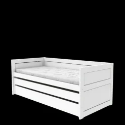 Lifetime Original Kajuitbed met Logeerbed en Bedlade met Standaard Lattenbodem Wit