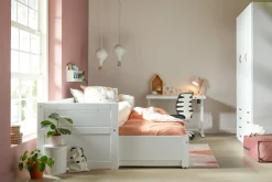 Lifetime Original Kajuitbed met Logeerbed en Bedlade met Standaard Lattenbodem Wit