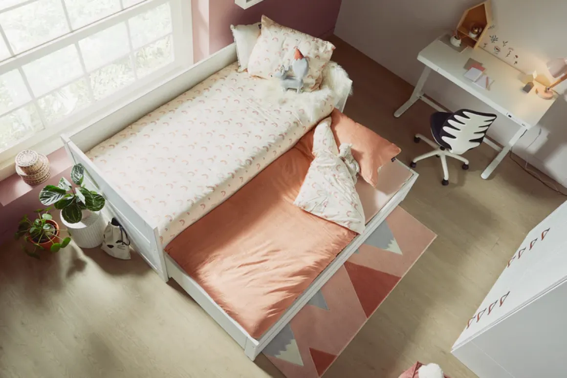 Lifetime Original Kajuitbed met Logeerbed en Bedlade met Deluxe Lattenbodem Wit