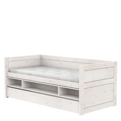 Lifetime Original Kajuitbed met Bedlade en Opbergbox met Standaard Lattenbodem Whitewash