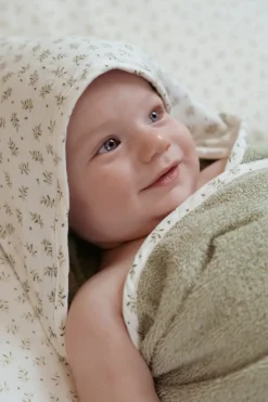 Little Dutch Badcape Hydrofiel 75x75 cm Blueberry Leaves