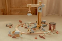 Little Dutch Kraan Set met Treinbaan