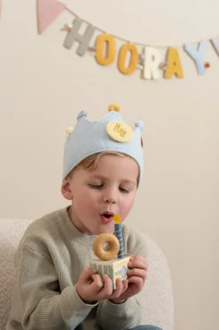 Little Dutch Verjaardagskroon Van Stof Met Cijfers Blauw