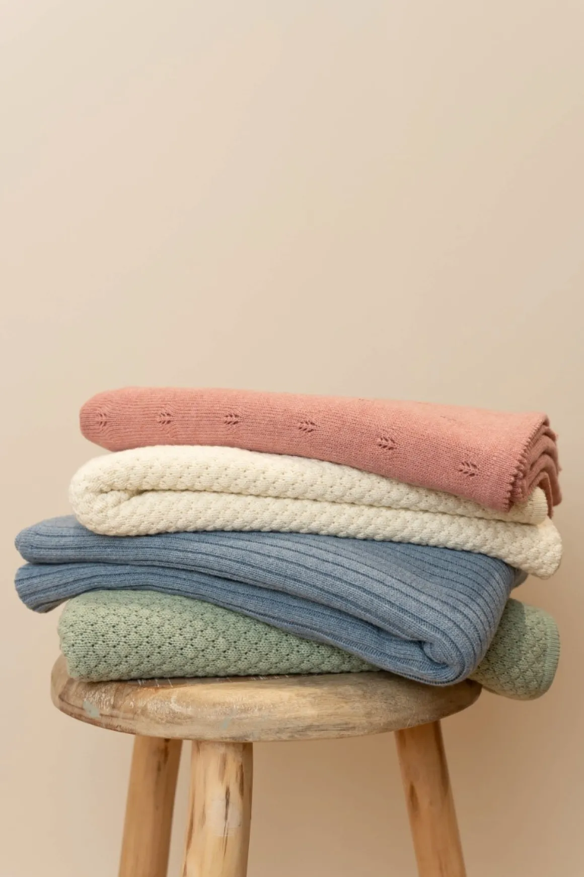 Little Dutch Wiegdeken Gebreid Pure Pink Blush 70x100 cm