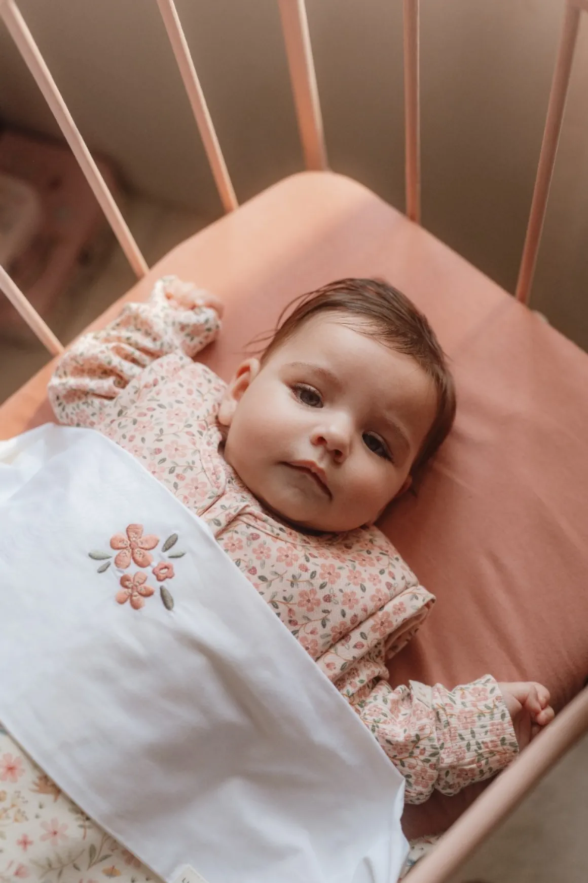 Little Dutch Wieglaken Fairy Flowers Geborduurd