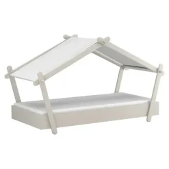 Lodge Bed 90x200 cm Lichtgrijs