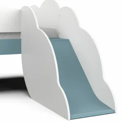 Longane Bed & Glijbaan Mat Wit/Blauw