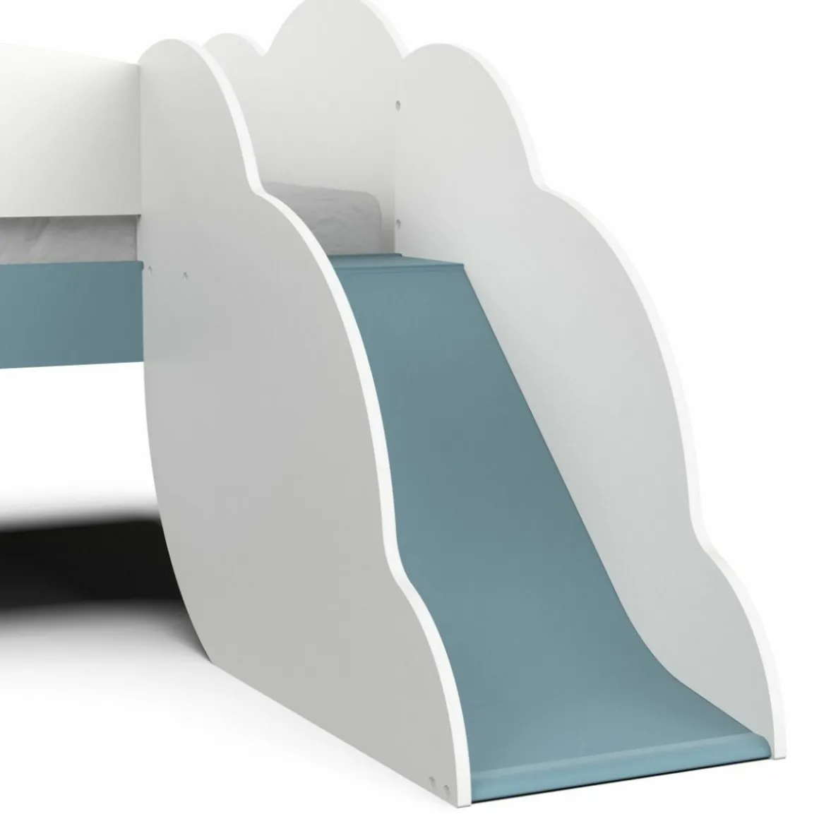 Longane Bed & Glijbaan Mat Wit/Blauw