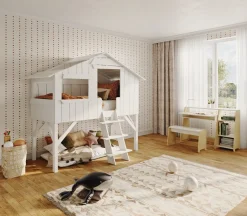 Mathy by Bols Boomhutbed Wit 90 x 190 cm