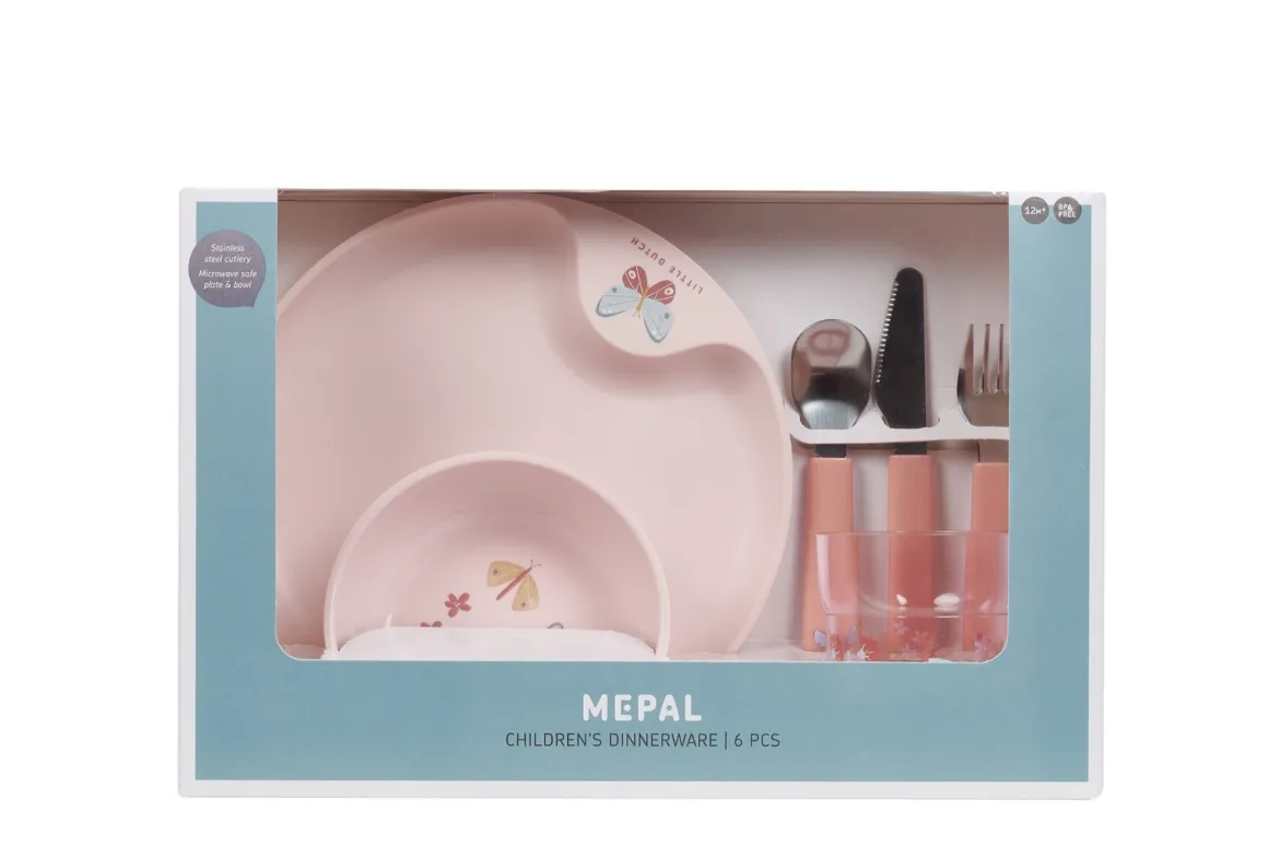 Mepal Kinderservies Mio 6-delig - Flowers & Butterflies