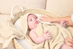 Meyco Baby Popcorn Badcape Soft Sand 75x75cm