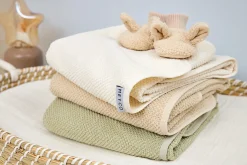 Meyco Baby Popcorn Badcape Soft Olive 75x75cm