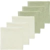 Meyco Baby Popcorn Monddoekjes 6-pack Natural/Soft Olive 30x30cm