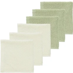 Meyco Baby Popcorn Monddoekjes 6-pack Natural/Soft Olive 30x30cm