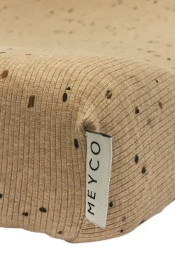 Meyco Baby Rib Mini Spot Aankleedkussenhoes - Toffee Melange 50x70cm