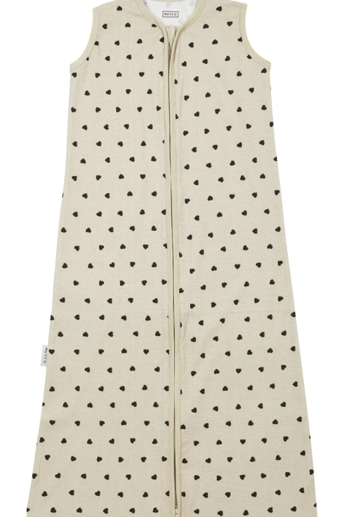 Meyco Baby Sweet Heart Zomerslaapzak Soft Sand/Black 70 cm