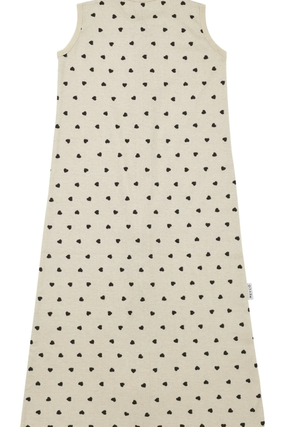Meyco Baby Sweet Heart Zomerslaapzak Soft Sand/Black 70 cm