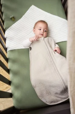 Meyco Baby Uni Baby Slaapzak Gevoerd Pre-Washed Hydrofiel Greige 90cm