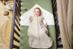 Meyco Baby Uni Baby Slaapzak Gevoerd Pre-Washed Hydrofiel Greige 60cm