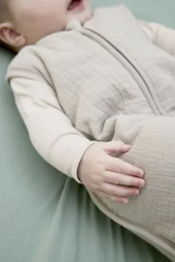 Meyco Baby Uni Baby Slaapzak Gevoerd Pre-Washed Hydrofiel Greige 70cm