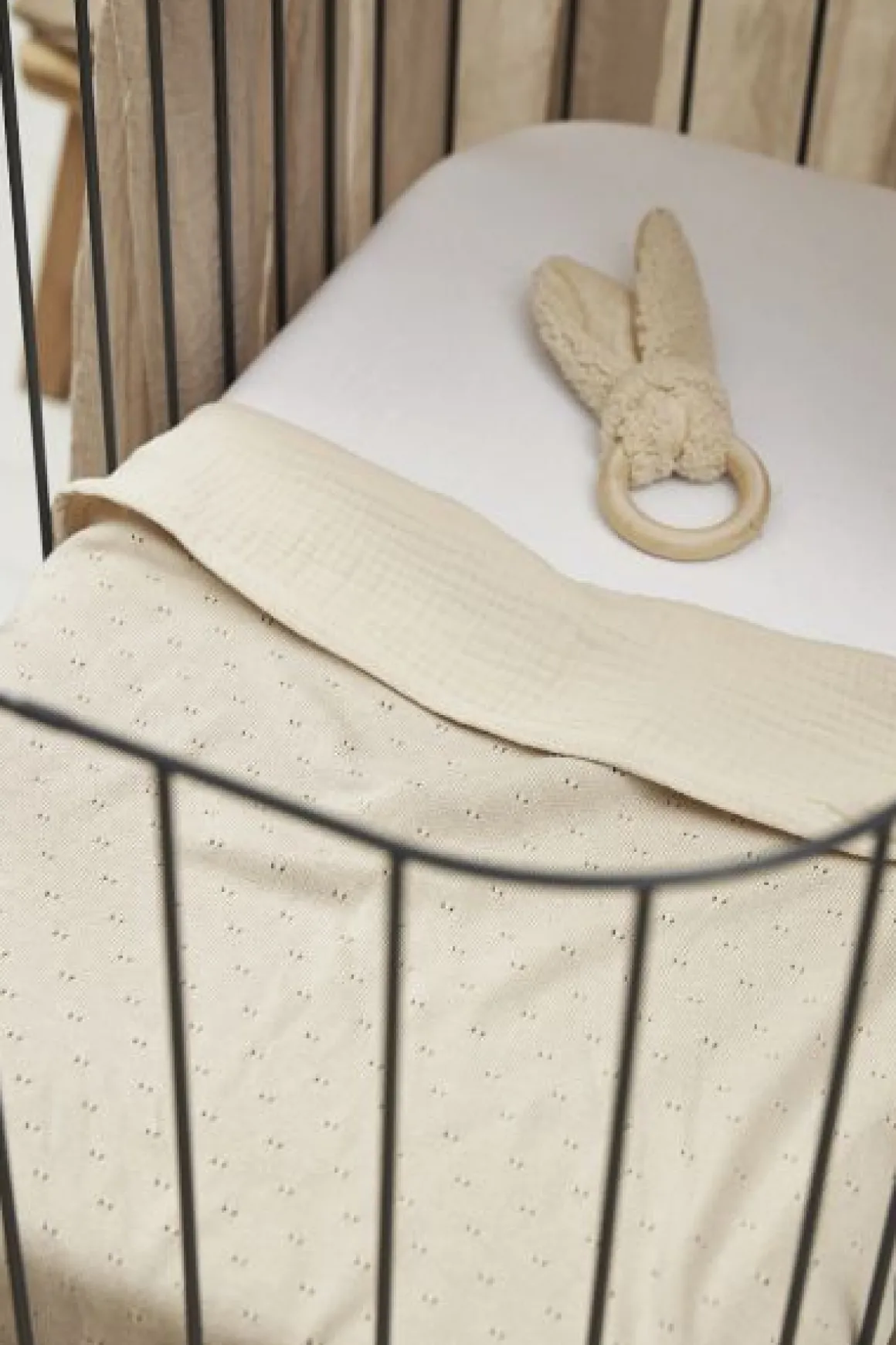 Meyco Baby Uni Ledikantlaken Hydrofiel Soft Sand - 100x150cm