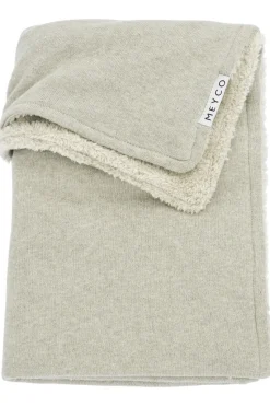 Meyco Ledikantdeken Knit Basic Fleece Sand Melange 100 x 150 cm