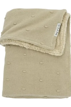 Meyco Ledikantdeken Teddy Mini Knots Sand 100x150 cm