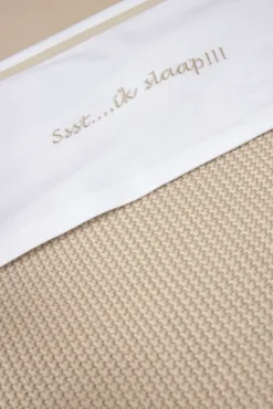 Meyco Ledikantlaken Ssst... Ik Slaap!! Sand 100 x 150 cm