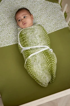 Meyco Swaddle Inbakerdoek Snake Avocado 4 tot 6 Maanden