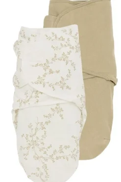 Meyco Swaddle Inbakerdoek 2 Pack Branches/ Uni Sand 4 tot 6 maanden