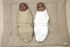 Meyco Swaddle Inbakerdoek 2 Pack Branches/ Uni Sand 4 tot 6 maanden