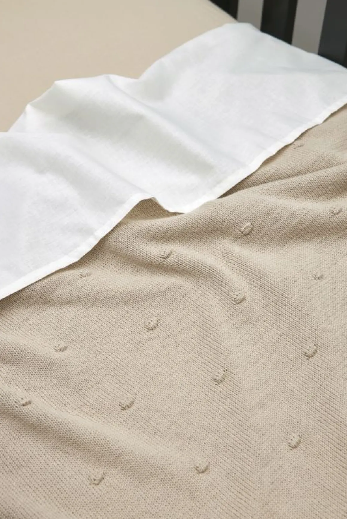 Meyco Wiegdeken Mini Knots Sand 75x100cm