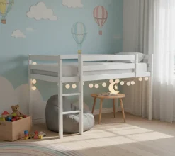 Milan Halfhoogslaper Wit incl. Rollattenbodem