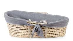 Moses Mand Naturel + Matras + Jersey Hoes Grijs