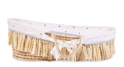 Moses Mand Raffia + Matras + Jersey Hoes Goud Stippen