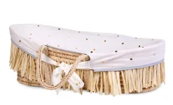 Moses Mand Raffia + Matras + Jersey Hoes Goud Stippen