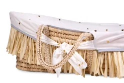 Moses Mand Raffia + Matras + Jersey Hoes Goud Stippen