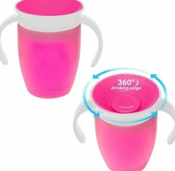 Munchkin Miracle 360° Oefenbeker Roze Set 2 Stuks