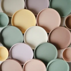 Mushie Klassiek Siliconen Bord Blush