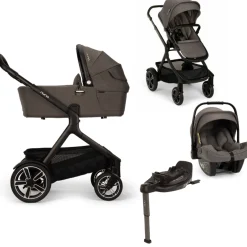 Nuna Kinderwagen 3 in 1 DEMI™ next Thunder + Autostoel PIPA™ next + Nuna Base CURV